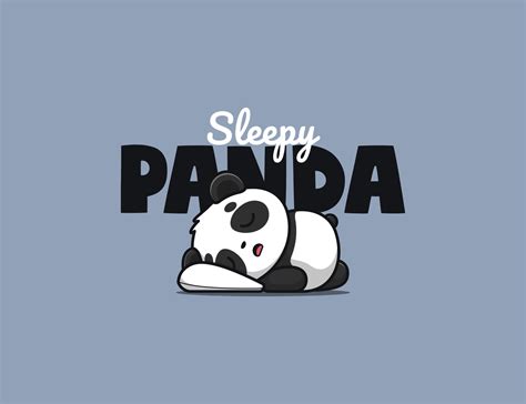 Cute Sleepy Panda Cartoon Illustration 10617528 Vector Art at Vecteezy