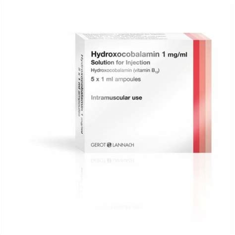 Hydroxocobalamin injection 1mg (single vial) | Echo Pharmacy