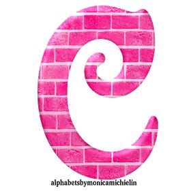 Monica Michielin Alfabetos: ALFABETO TIJOLINHOS ROSA, PINK BRICKS ALPHABET Abc, S Brick ...