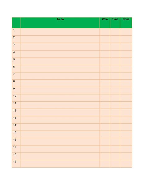 Free Printable Checklist Templates