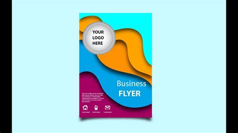 How to Create a colorful Business flyer in Adobe illustrator CC - YouTube