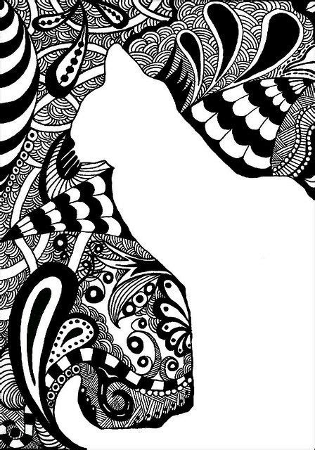 cat | Zentangle patterns, Tangle art, Zentangle art