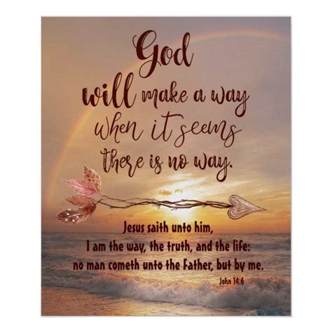 God Will Make a Way with Scripture Poster | Zazzle.com | Scripture ...