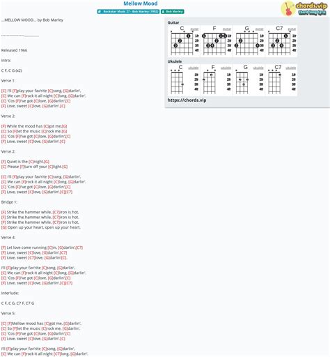 Chord: Mellow Mood - tab, song lyric, sheet, guitar, ukulele | chords.vip