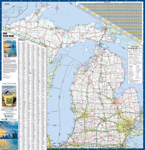 Large detailed map of Michigan with cities and towns - Ontheworldmap.com