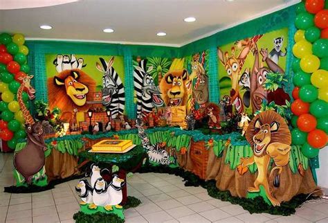 stage decor | Kids party themes, Kids party decorations, Madagascar party