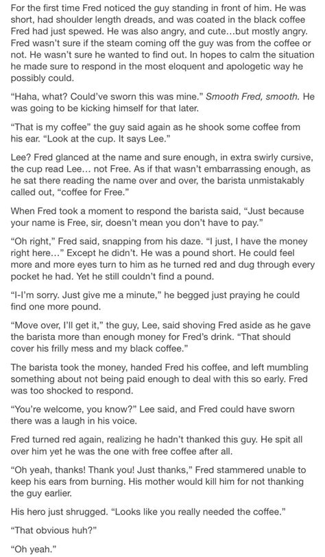 Free + "I think I took your coffee by mistake" part 2/3 // Fred x Lee ...