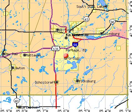 Map Of Portage Michigan | Tourist Map Of English