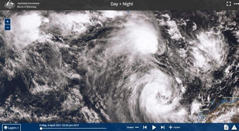 Tropical Cyclones Seroja and Odette - The Fujiwhara Effect - 10/4/2021 ...