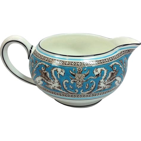 Wedgwood Bone China Florentine W2714 Turquoise with Fruit Center 146 from maggiebelles on Ruby Lane