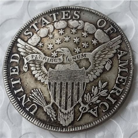 Rare Antique USA United States 1802 Liberty Silver Color Dollar Coin Explore Now - Dollars