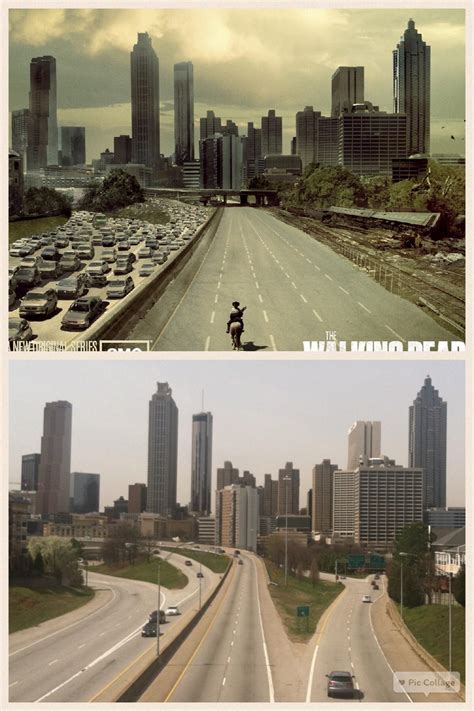 Walking Dead comparison photo I made from visiting filming locations around Atlanta. : r ...