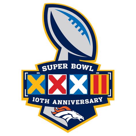 Denver Broncos Super Bowl anniversary logo on Behance