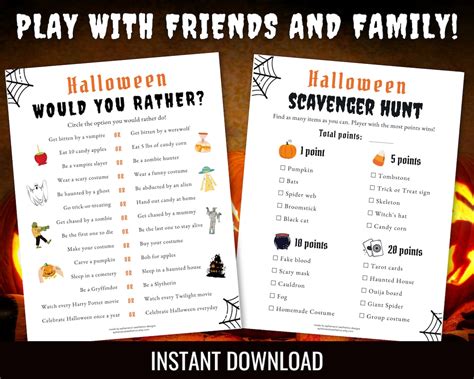 Halloween Adult Games Bundle Halloween Party Games Halloween - Etsy