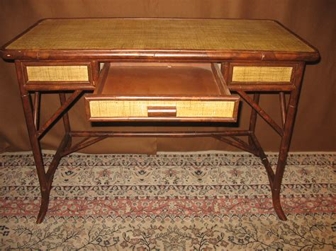 Bamboo Desk & Chair | -Matching office set -Burl faux finish… | Flickr