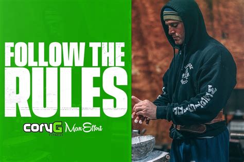 Follow the Rules - CoryG Fitness