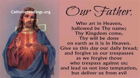 Our Father Prayer - The Lord's Prayer - Catholic Prayers