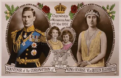 Souvenir of the coronation of King George VI and Queen … stock image | Look and Learn