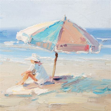 Marie Burford Oil Painting Beach Scene | EBTH