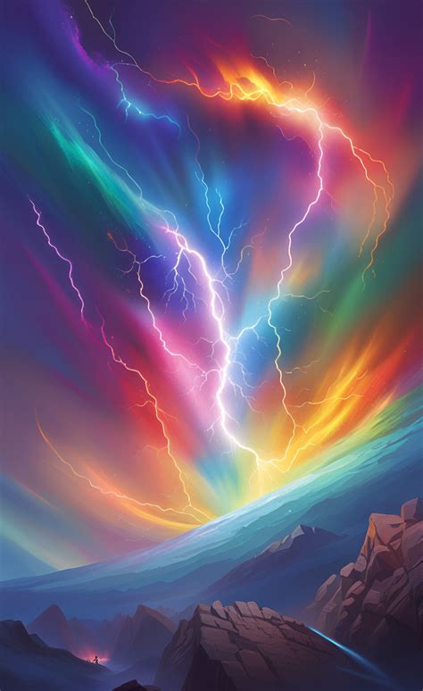 ArtStation - Colorful rainbow lightning explosion 420 jpg wombo art pack | Artworks