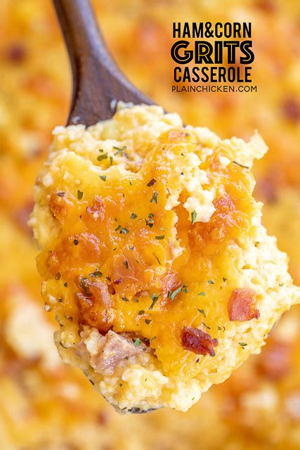 Ham and Corn Grits Casserole | Plain Chicken®