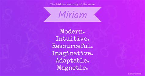 The hidden meaning of the name Miriam | Namious