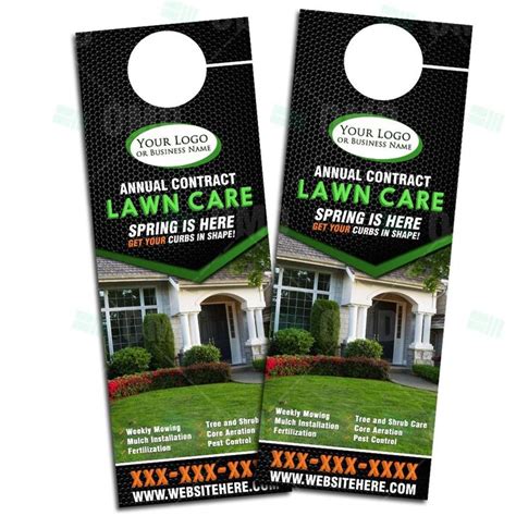 Lawn Care Door Hanger Design #6 - Modern Design | Lawn care business ...