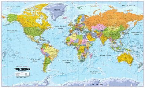 World Political Map - Huge Size : 1:20m Scale - Locked PDF : XYZ Maps