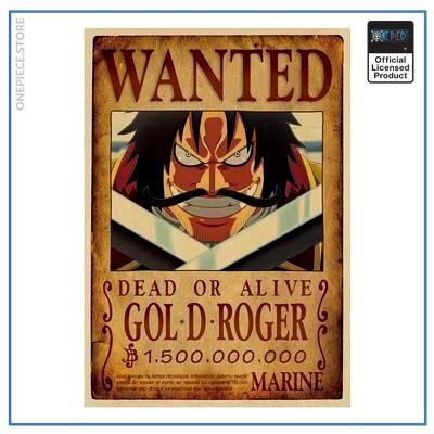 One Piece anime Wanted Poster - Gold Roger Bounty official merch | One ...