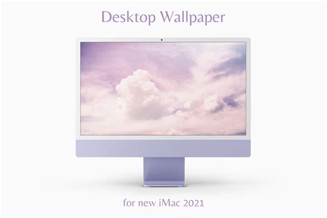 Imac 2021 Desktop Wallpaper Purple Purple Cloud Photography - Etsy Hong Kong