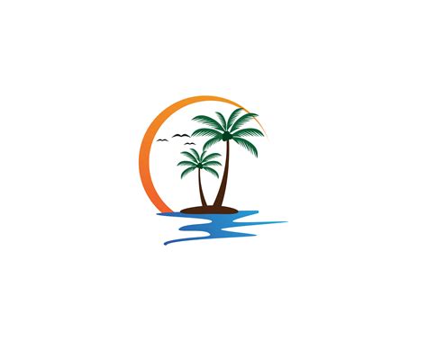 Palm tree summer logo template 596705 Vector Art at Vecteezy