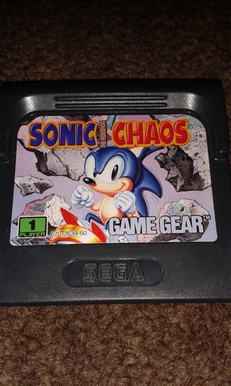 Sonic Chaos game gear cartridge video game by MyOldEnglishVintage