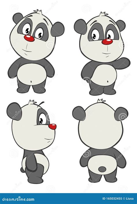 Vector Illustration of a Cute Cartoon Character Panda for You Design ...