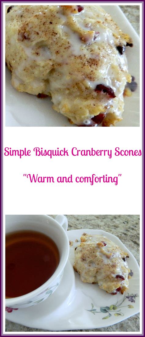 Simple Bisquick Glazed Cranberry Scones - Pams Daily Dish