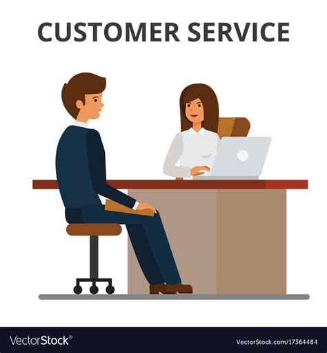 Customer service bank office client getting Vector Image