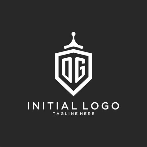 DG monogram logo initial with shield guard shape design 15785681 Vector ...