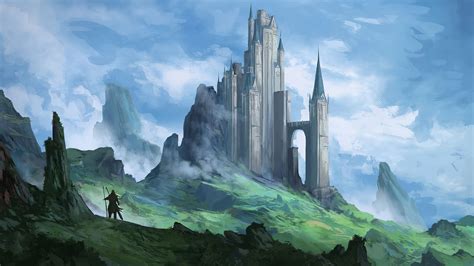 castle, fantasy art, daylight, digital, landscape, HD Wallpaper | Rare ...