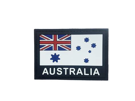 Australian Flag PVC Patch White – Morale Patches Australia