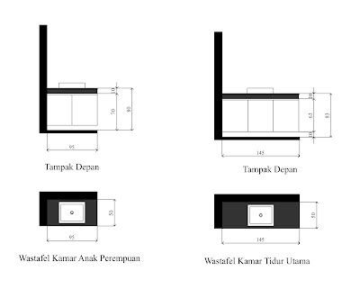 IDEsign - arsitektur: Meja Wastafel untuk Kamar Mandi dan Walk in Closet