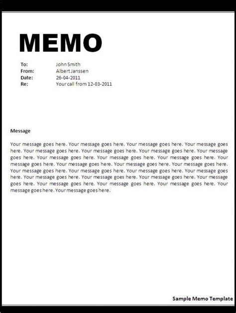 Memo Template Word | Template Business