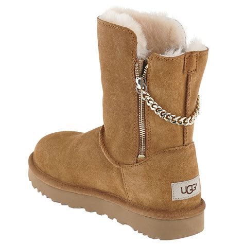 Ugg Australia Classic Short Sparkle Zip Suede Zip-Up Ankle Womens Boots ...