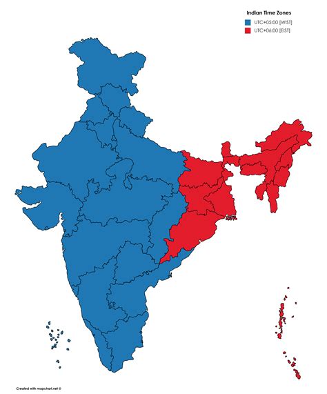 If India had 2 Time Zones based on integral hour offsets [3818x4600] : r/india