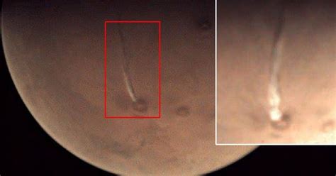 A volcano is currently erupting on Mars in pictures - Strange Sounds