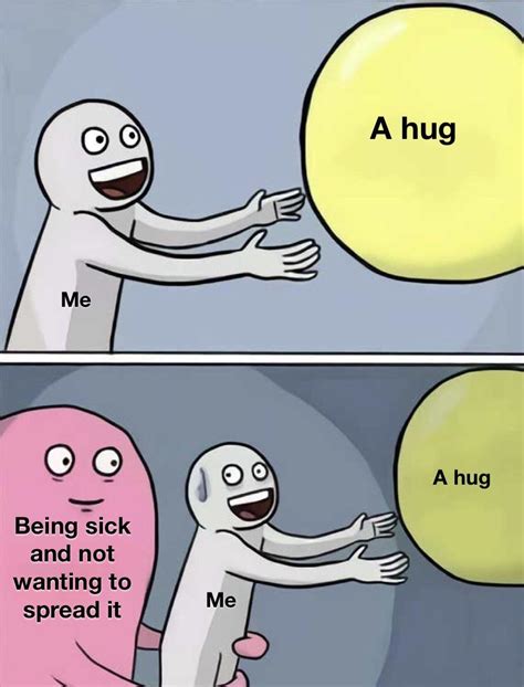 I missed out on an opportunity for a hug. Am sick, am sad. : r/memes