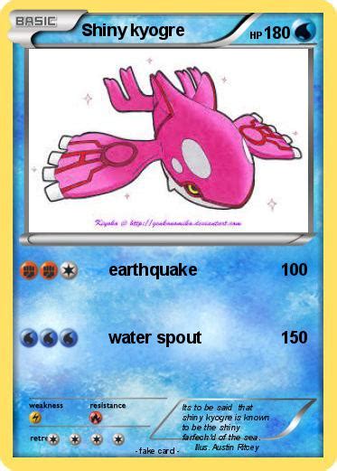 Pokémon Shiny kyogre 18 18 - earthquake - My Pokemon Card