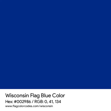 Wisconsin flag color codes