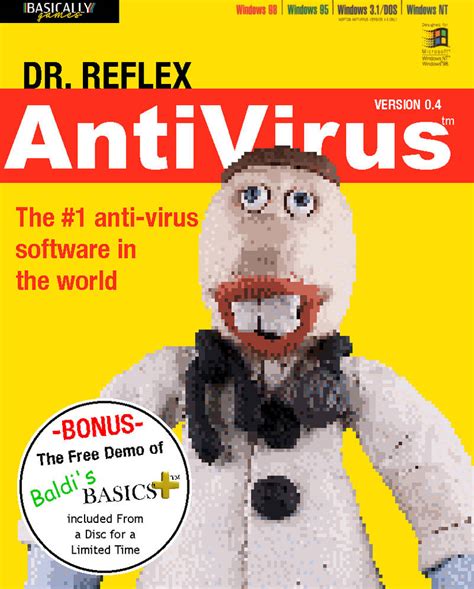 (Baldi's Basics Plus) Dr. Reflex AntiVirus Box Art by TimpyTeam on DeviantArt