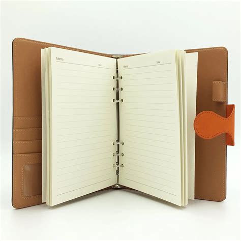 Pu Leather Cover A5 Zipper Notebook Spiral Bound Loose-leaf Business ...