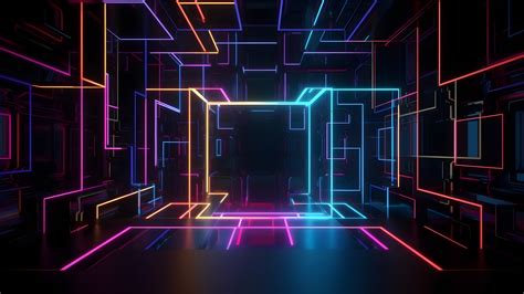 Neon Wallpaper 4K, Lighting, Colorful