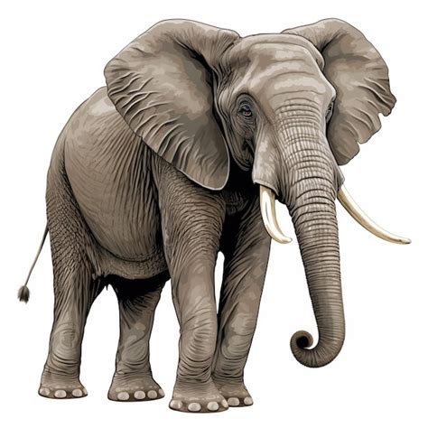 Premium Photo | An elephant with tusks and a white background